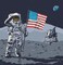 Man On The Moon by Anderson Design Group Shower Curtain 71&#x22; x 74&#x22;